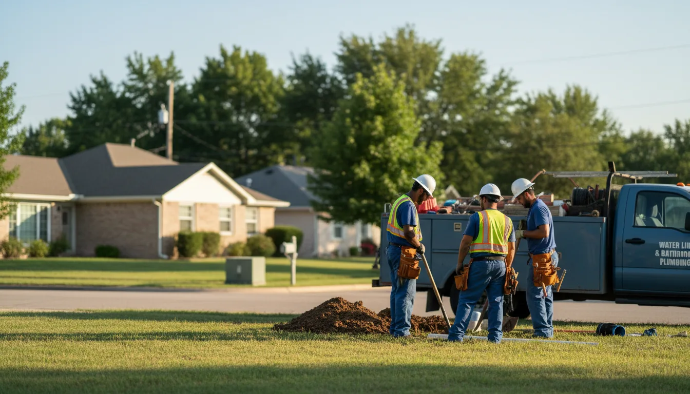 Residential water line and bathroom plumbing service in Purmela, TX